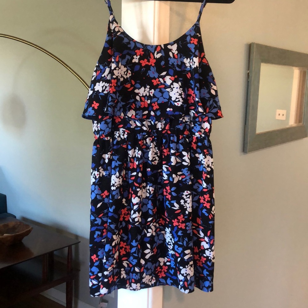 Black flowered Elle mini dress